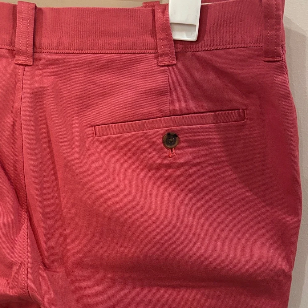 J Crew Red Flat Front Dress Shorts Men's 34W
